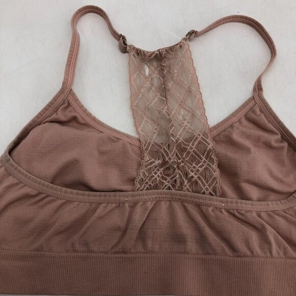 Tahari  blush pink seamless lace back bralette SP - Picture 8 of 14